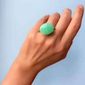 Bague Cabochon Chrysoprase