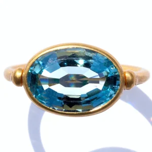 Bague Swivel Aigue-marine
