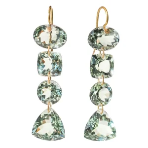 Boucles d'oreilles Arabella Quartz Vert
