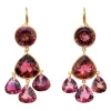 Boucles d'oreilles Gabrielle d'Estrées Tourmaline rose