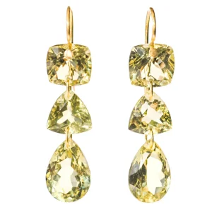 Boucles d'oreilles Jemima Quartz Citron