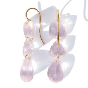 Boucles d'oreilles Jemima Quartz Rose