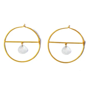 Boucles d'oreilles Lilou Pierre de Lune Irisée