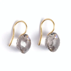 Boucles d'oreilles Mini Gem Quartz Fumé