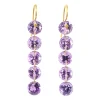 Boucles d'oreilles Mini Rivières Améthyste