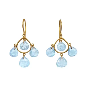 Boucles d'oreilles Piccolo Candeliere Aigue-Marine Opaque