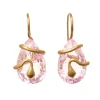Boucles d'oreilles Snake Gem Quartz Rose