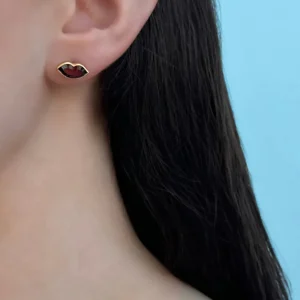 Boucles d'oreilles Tender Kiss Grenat