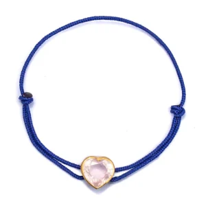 Bracelet Cœur Quartz Rose