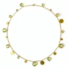 Collier Dangling Sequins Quartz Citron