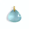 Pendentif Briolette Aigue-Marine Opaque