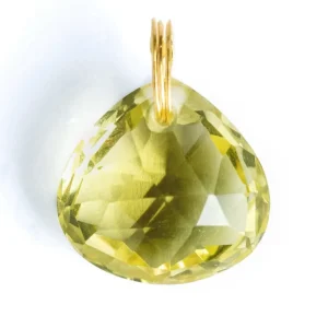 Pendentif Briolette Quartz Citron