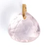 Pendentif Briolette Quartz Rose