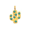 Pendentif Cactus Turquoise