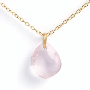 Pendentif Gem Quartz Rose