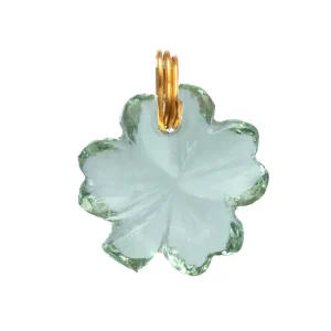 Pendentif Trèfle Quartz Vert